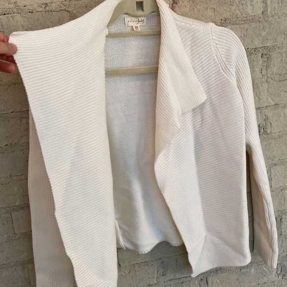 Maison Jules draped cowl neck ivory cardigan sweater. Size XS - Picture 2 of 7